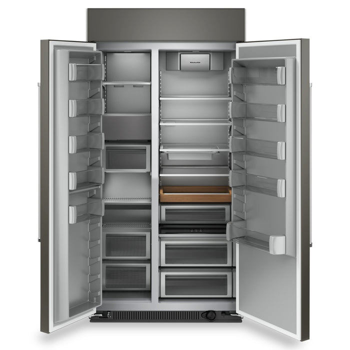 Réfrigérateur KitchenAid de 25,5 pi³ et de 42 po à compartiments juxtaposés - panneau personnalisable - KBSN702MPA