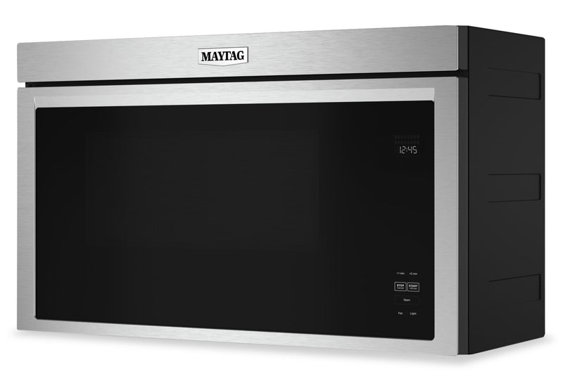 Four à micro-ondes à hotte intégrée Maytag de 1,1 pi³ à installation affleurée avec cuisson à 900 W - acier inoxydable résistant aux traces de doigts - YMMMF6030PZ
