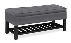 Banc de rangement Ryan - gris foncé