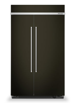 Réfrigérateur KitchenAid de 30 pi³ et de 48 po à compartiments juxtaposés - acier inoxydable noir avec fini PrintShieldMC - KBSN708MBS