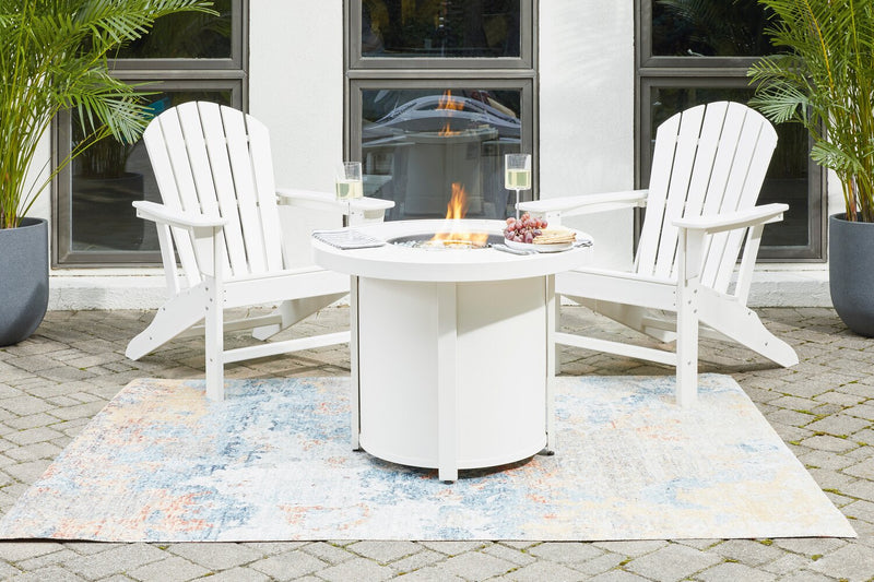 Chaise Adirondack Bask pour la terrasse à l’extérieur - plastique à haute densité, résistante aux rayons UV et aux intempéries - blanche