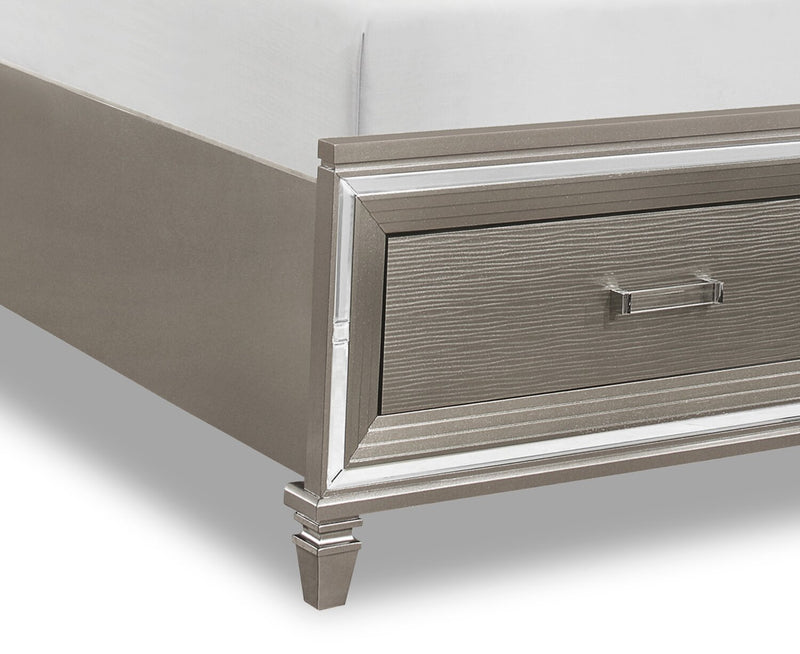 Ensemble de chambre à coucher Max 6 pièces avec très grand lit - Argenté