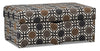 Pouf de rangement d’appoint Nina de 39 po fabriqué au Canada en tissu d’apparence lin