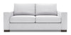 Sofa personnalisable Track de Sofa Lab de 75 po de format condo fabriqué au Canada en tissu d’apparence lin avec accoudoirs rectilignes - blanc Pax Ice
