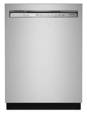 Lave-vaisselle KitchenAid de 39 dB avec commandes à l'avant et 3e panier - KDFE204KPS