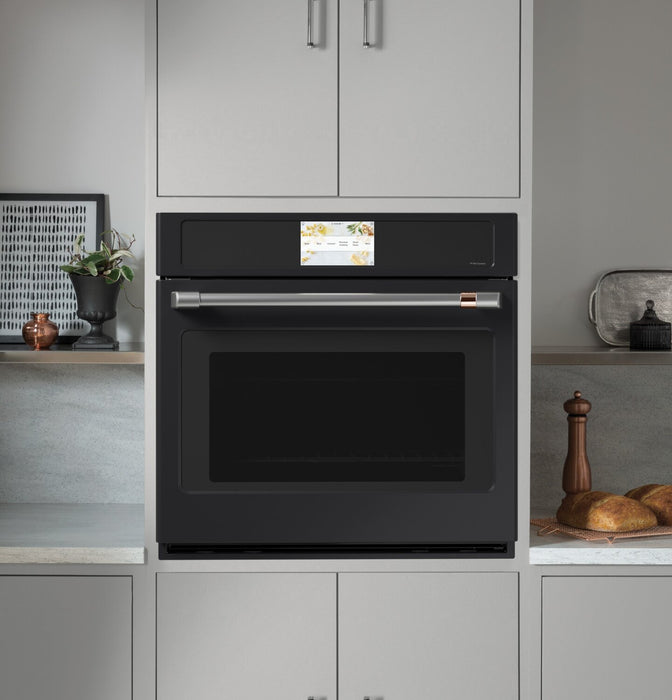 Four mural électrique Café de 5 pi³ et de 30 po avec convection européenne véritable et grilles autonettoyantes - blanc mat - CTS90DP3ND1