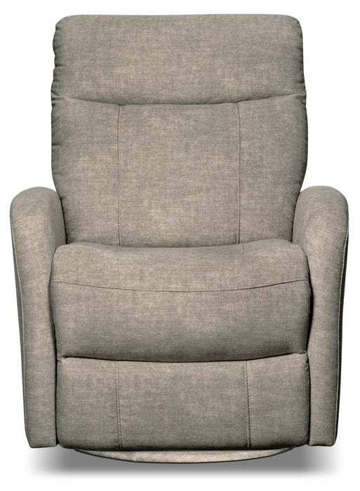 Fauteuil pivotant, coulissant et inclinable Jeffry de 30,3 po en tissu de velours - beige pierre