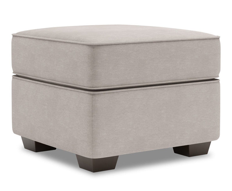 Pouf personnalisable Roll de Sofa Lab de 24 po fabriqué au Canada en tissu d’apparence lin - gris Pax Slate