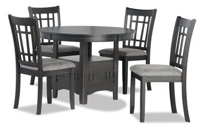 Dena 5-Piece Dining Package - Grey-Brown - Dining Room Set
