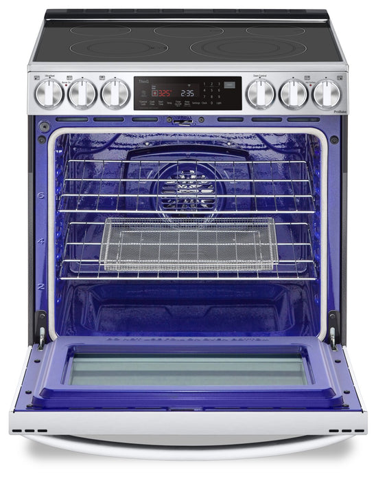 Cuisinière intelligente électrique LG de 6,3 pi³ avec friture à air et convection ProBake ConvectionMD - acier inoxydable Smudge-ProofMD - LSEL6335F