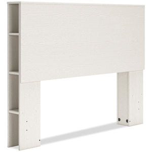 Mavi Full Bookcase Headboard - White | Tête de lit bibliothèque Mavi pour lit double - blanche