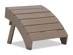 Pouf Bask pour la terrasse à l’extérieur - plastique à haute densité, résistant aux rayons UV et aux intempéries - taupe