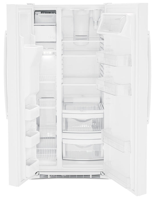 Réfrigérateur GE de 23,2 pi³ et de 33 po à compartiments juxtaposés - blanc - GSS23GGPWW