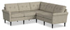 Sofa sectionnel modulaire BLOK de Scott Living 5 pièces en tissu avec accoudoirs enroulés et coussins réversibles - taupe