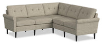  Sofa sectionnel modulaire BLOK de Scott Living 5 pièces en tissu avec accoudoirs enroulés et coussins réversibles - taupe