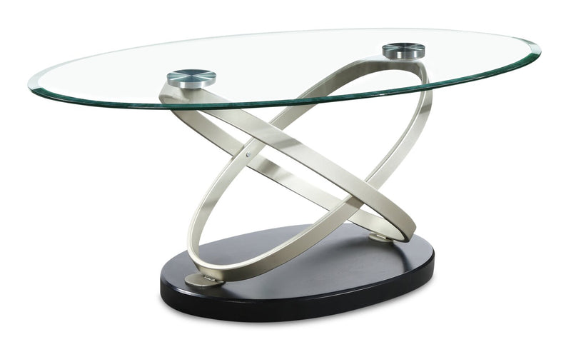 Vikki Coffee Table  - Contemporary style Coffee Table in Champagne Glass