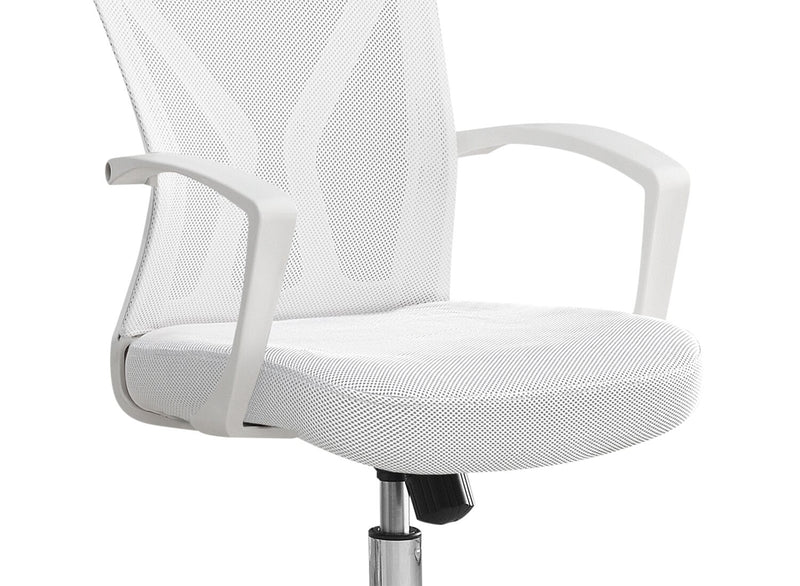 Chaise de bureau Dominic de 23,5 po avec dossier à mailles - blanche