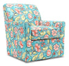 Fauteuil d’appoint pivotant Sofa Lab personnalisable de 31 po fabriqué au Canada en tissu - Malibu multicolore