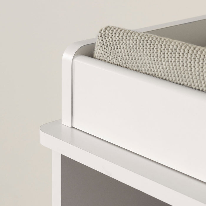 Table à langer Ivy pour bébé avec tiroirs de rangement - blanche