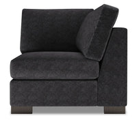 Fauteuil carré en coin Track de la collection Sofa Lab - Luxury Charcoal