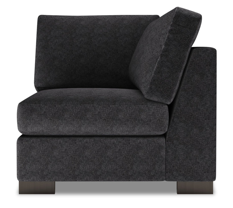 Fauteuil carré en coin Track de la collection Sofa Lab - Luxury Charcoal