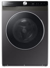 Laveuse à la vapeur Samsung à chargement frontal de 2,9 pi³ et de 24 po - grise - superposable - WW25B6900AX/AC