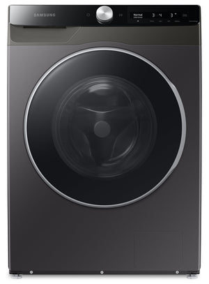 Laveuse à la vapeur Samsung à chargement frontal de 2,9 pi³ et de 24 po - grise - superposable - WW25B6900AX/AC
