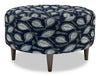 Pouf personnalisable The Curve de Sofa Lab de 31 po fabriqué au Canada en tissu - Midnight multicolore