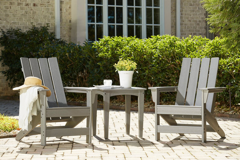 Chaise Adirondack Cape pour la terrasse à l’extérieur - plastique à haute densité, résistante aux rayons UV et aux intempéries - grise