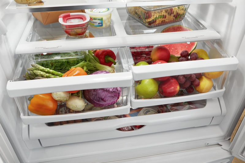 Réfrigérateur Whirlpool de 22 pi³ et de 35 po à congélateur inférieur - acier inoxydable résistant aux traces de doigts - WRFF5333PZ