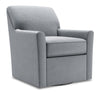 Fauteuil d’appoint pivotant Sofa Lab personnalisable de 31 po fabriqué au Canada en tissu - gris Grey Velvet