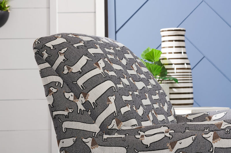 Fauteuil d’appoint pivotant Sofa Lab personnalisable de 31 po fabriqué au Canada en tissu - Peppercorn multicolore