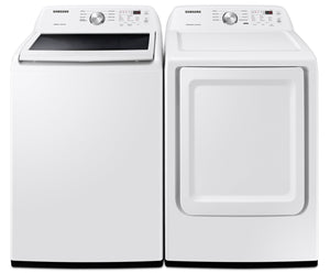 Laveuse à chargement par le haut de 5,2 pi3 et sécheuse électrique de 7,2 pi3 de Samsung 