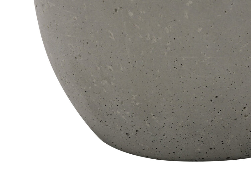 Lampe de table de 20 po béton gris avec abat-jour ivoire