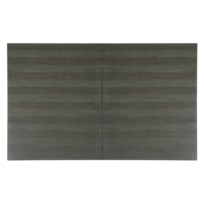 Ensemble de salle à manger Alto 5 pièces avec table, rallonge de 65 po à 83 po (L), base à tréteaux et 4 chaises - gris