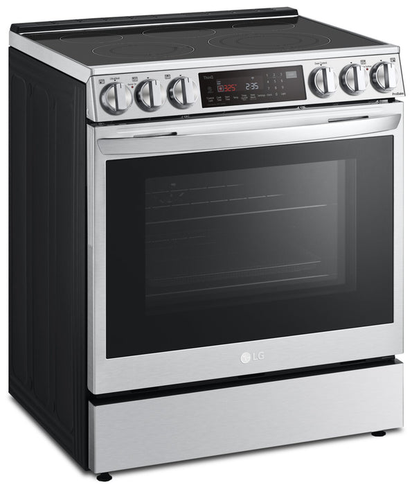 Cuisinière intelligente électrique LG de 6,3 pi³ avec friture à air et convection ProBake ConvectionMD - acier inoxydable Smudge-ProofMD - LSEL6335F