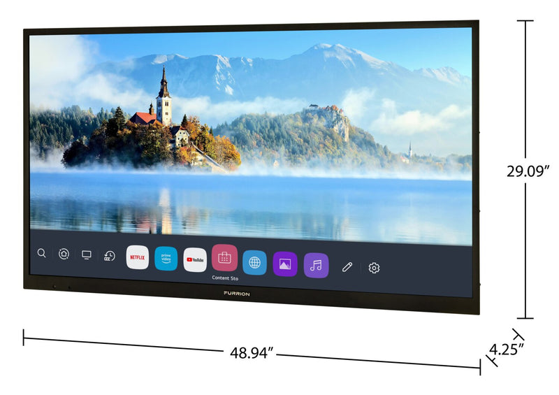 Téléviseur intelligent DEL Furrion AuroraMD de série Partial Sun UHD 4K de 55 po à 60 Hz pour l’extérieur avec HDR10 et résistance aux intempéries IP54 (FDUP55CSA-CA)