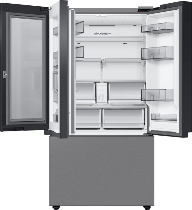 Réfrigérateur BESPOKE Samsung de 24 pi³ et de 36 po de profondeur comptoir avec zone de boissons Beverage CenterMC - acier inoxydable - RF24BB6600QLAA