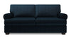 Sofa personnalisable Roll de Sofa Lab de 76 po de format condo fabriqué au Canada en tissu de chenille avec accoudoirs enroulés - bleu Luxury Indigo