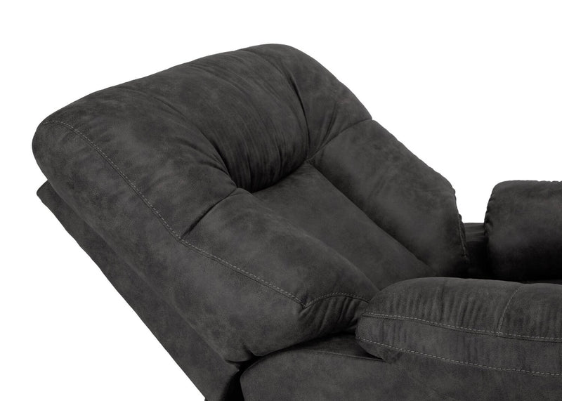 Fauteuil pivotant, berçant et inclinable Design à mon image de 35,5 po en tissu d’apparence cuir - gris ardoise Ranger