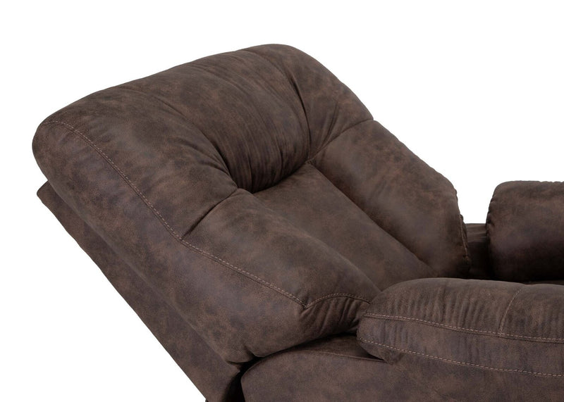 Fauteuil berçant inclinable Design à mon image de 35,5 po en tissu d’apparence cuir - brun café Ranger