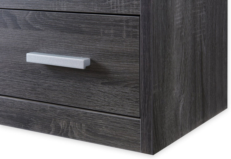 Bureau en coin réversible Owen de 55 po à 4 tiroirs et compartiments - gris vieilli