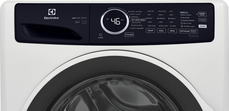 Laveuse à chargement frontal de 5,2 pi³ et sécheuse à gaz de 8 pi³ de Electrolux - blanches