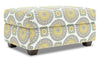 Pouf de rangement personnalisable The Trunk de Sofa Lab de 39 po fabriqué au Canada en tissu - Jade multicolore