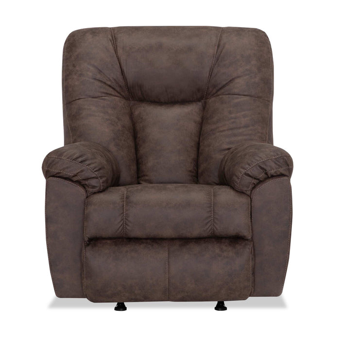 Fauteuil berçant inclinable Design à mon image de 35,5 po en tissu d’apparence cuir - brun café Ranger