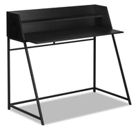 Bureau Lawson de 47,25 po avec petite crédence - noir