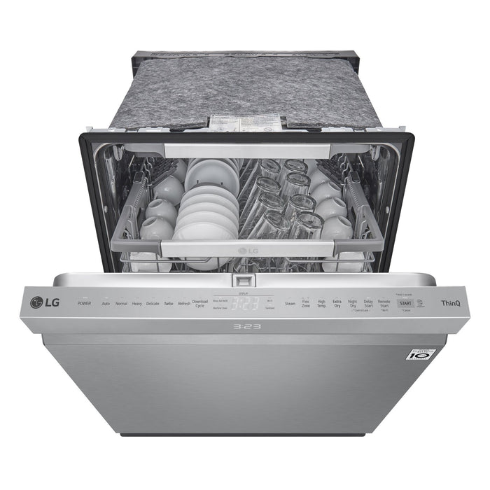 Lave-vaisselle intelligent encastré LG à 44 dBA de 24 po avec commandes sur le dessus et QuadWashMC Pro - acier inoxydable Smudge-ProofMD - LDPS6762S