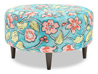 Pouf The Curve de Sofa Lab de 31 po fabriqué au Canada en tissu - Malibu multicolore