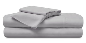 Ensemble de draps haute performance Hyper-Linen BEDGEAR 5 pièces très grand lit divisé - gris clair