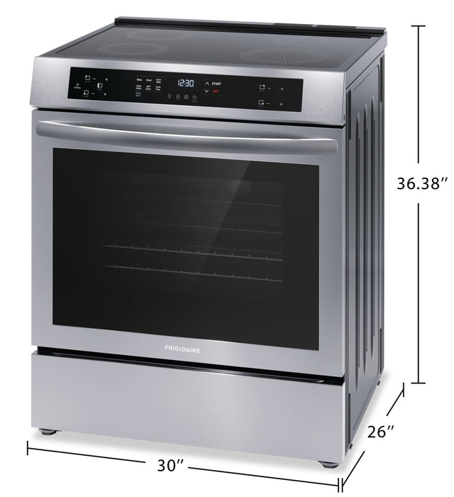 Cuisinière à induction Frigidaire de 5,3 pi³ avec surface de cuisson facile à nettoyer et cuisson par convection - acier inoxydable - FCFI308CAS